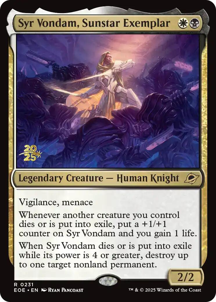 Syr Vondam, Sunstar Exemplar [Edge of Eternities Prerelease Promos] | Tabernacle Games
