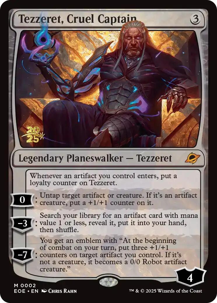 Tezzeret, Cruel Captain [Edge of Eternities Prerelease Promos] | Tabernacle Games