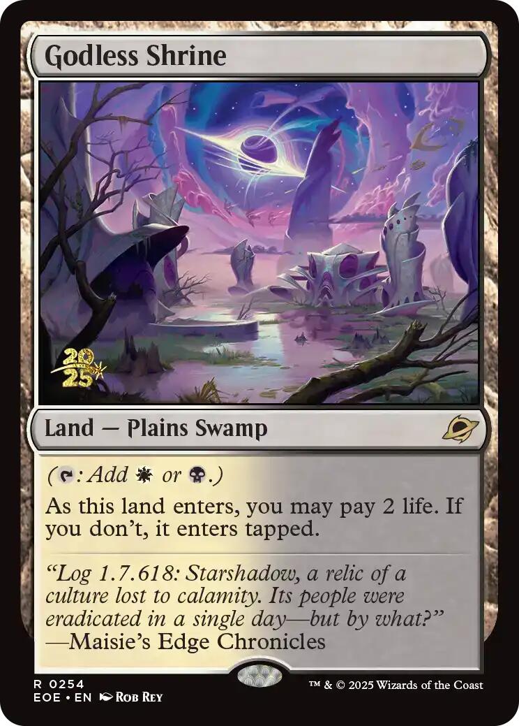 Godless Shrine [Edge of Eternities Prerelease Promos] | Tabernacle Games