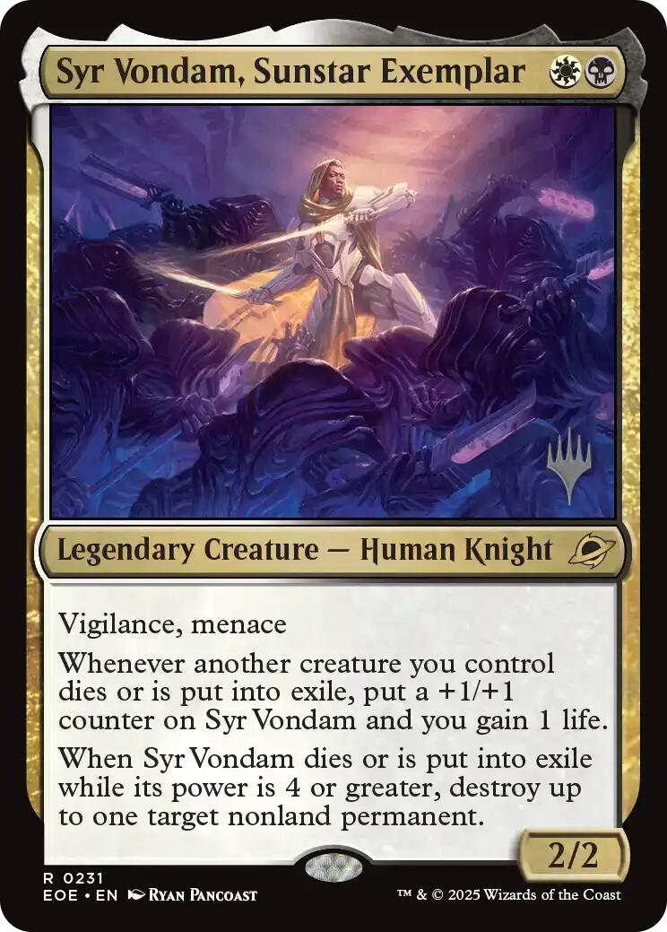 Syr Vondam, Sunstar Exemplar [Edge of Eternities Promo Pack] | Tabernacle Games