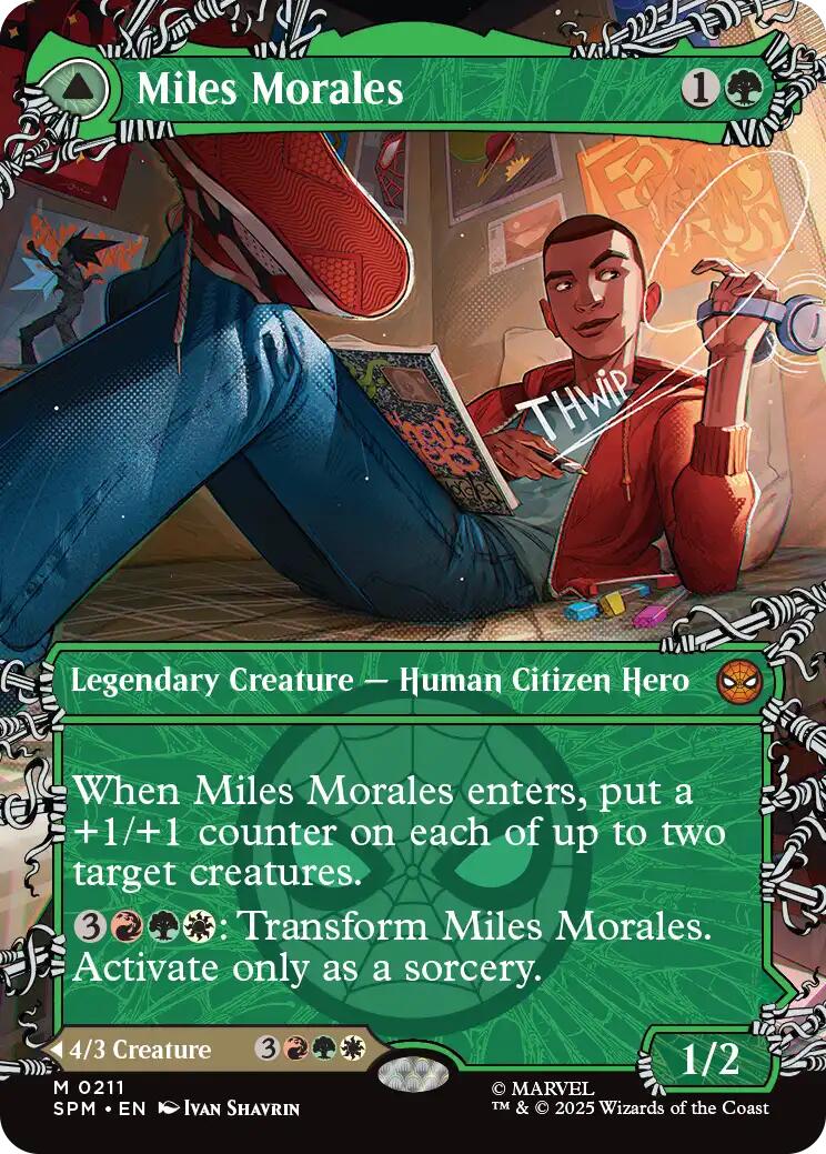 Miles Morales (0211) (Borderless) [Marvel's Spider-Man] | Tabernacle Games