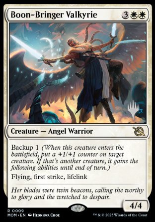 Boon-Bringer Valkyrie (Promo Pack) [March of the Machine Promos] | Tabernacle Games