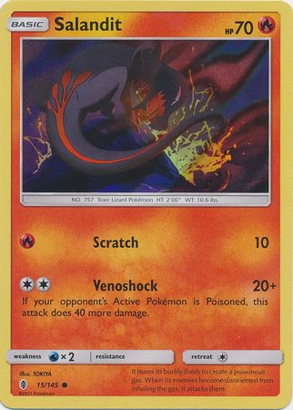 Salandit (15/145) (Collection Promo) [Sun & Moon: Guardians Rising] | Tabernacle Games