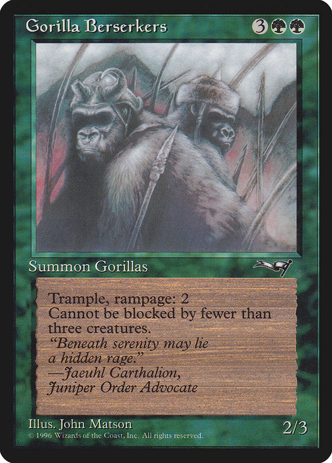 Gorilla Berserkers (Mouths Closed) [Alliances] | Tabernacle Games