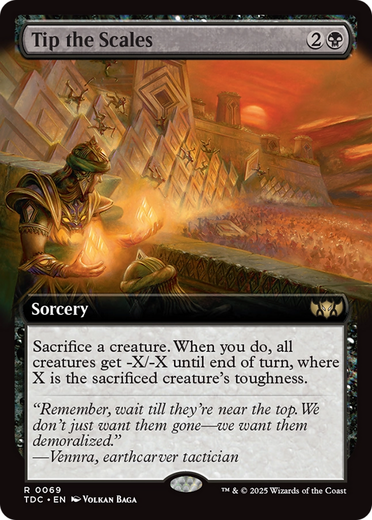 Tip the Scales (Extended Art) [Tarkir: Dragonstorm Commander] | Tabernacle Games