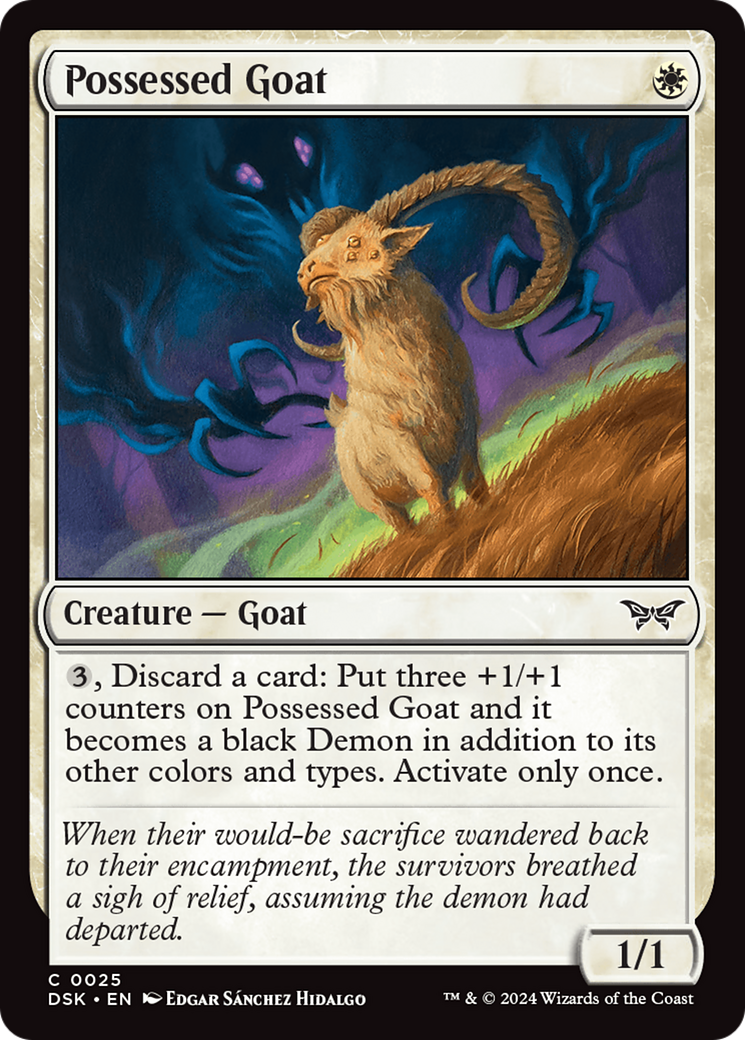 Possessed Goat [Duskmourn: House of Horror] | Tabernacle Games