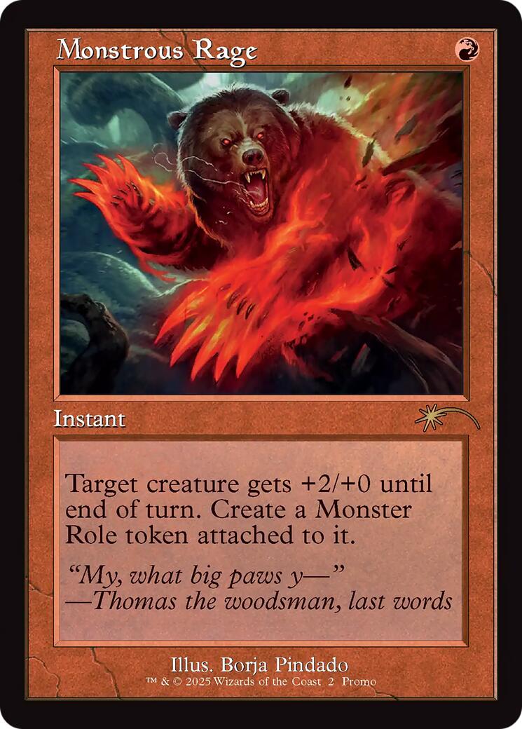 Monstrous Rage (Retro Frame) [Standard Showdown Promos] | Tabernacle Games