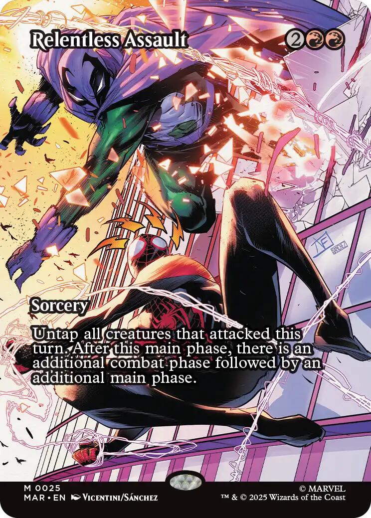 Relentless Assault (Borderless) [Marvel's Spider-Man: Eternal-Legal] | Tabernacle Games