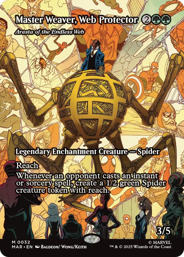 Master Weaver, Web Protector - Arasta of the Endless Web (Borderless) [Marvel's Spider-Man: Eternal-Legal] | Tabernacle Games