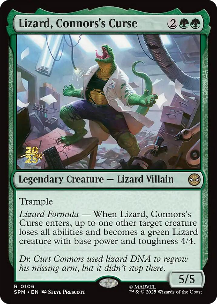 Lizard, Connors's Curse [Marvel's Spider-Man Prerelease Promos] | Tabernacle Games