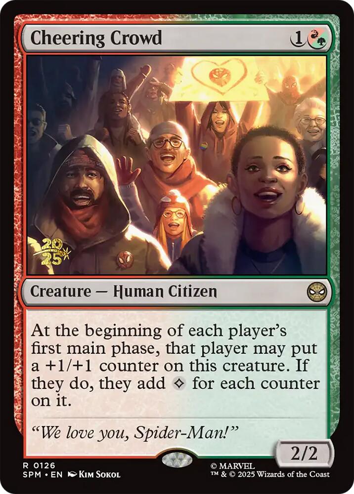 Cheering Crowd [Marvel's Spider-Man Prerelease Promos] | Tabernacle Games