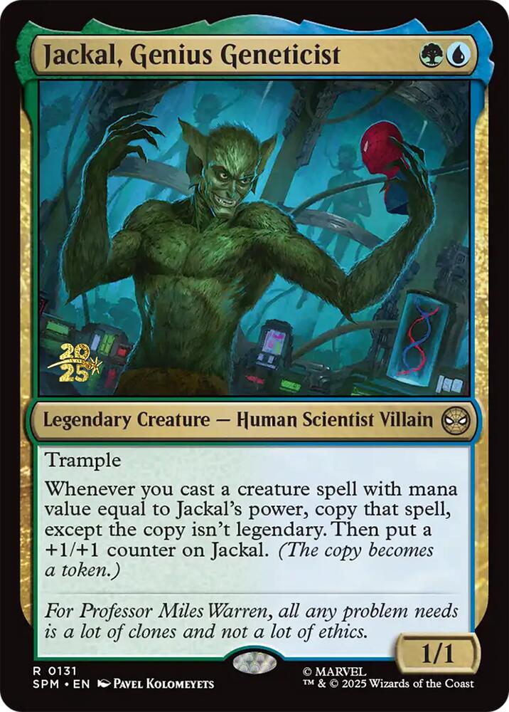 Jackal, Genius Geneticist [Marvel's Spider-Man Prerelease Promos] | Tabernacle Games