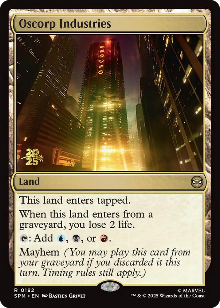 Oscorp Industries [Marvel's Spider-Man Prerelease Promos] | Tabernacle Games