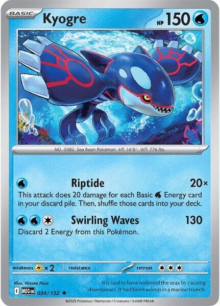 Kyogre (034/132) [Mega Evolutions: Base Set] | Tabernacle Games