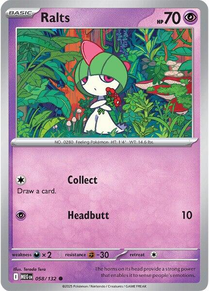 Ralts (058/132) [Mega Evolutions: Base Set] | Tabernacle Games