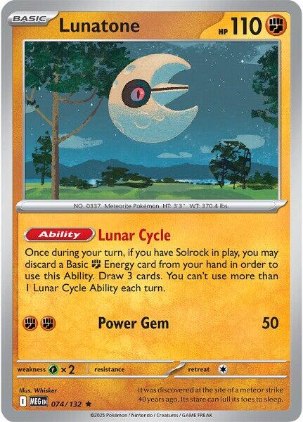 Lunatone (074/132) [Mega Evolutions: Base Set] | Tabernacle Games