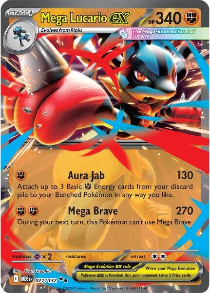 Mega Lucario ex (077/132) [Mega Evolutions: Base Set] | Tabernacle Games