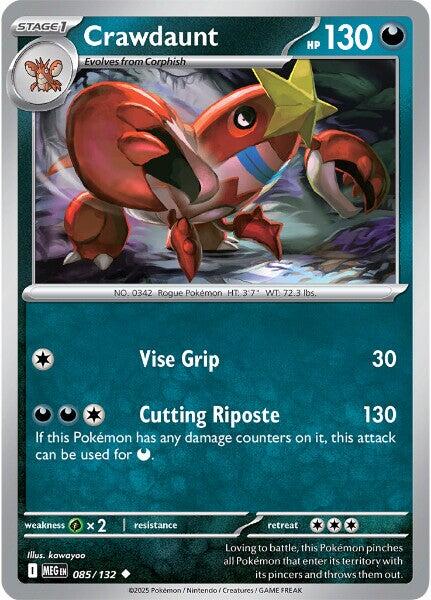 Crawdaunt (085/132) [Mega Evolutions: Base Set] | Tabernacle Games