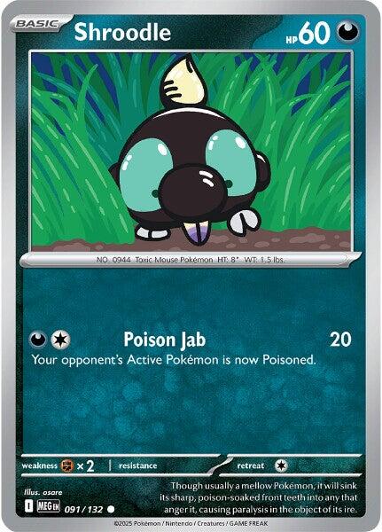 Shroodle (091/132) [Mega Evolution: Base Set] | Tabernacle Games