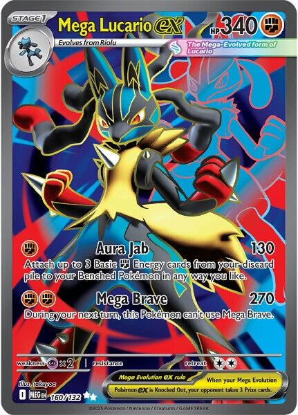 Mega Lucario ex (160/132) [Mega Evolutions: Base Set] | Tabernacle Games