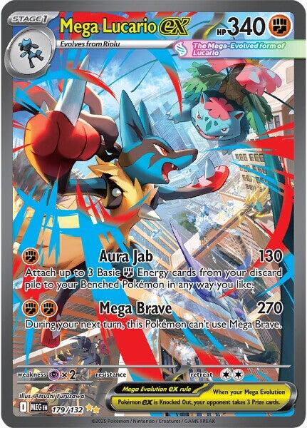 Mega Lucario ex (179/132) [Mega Evolutions: Base Set] | Tabernacle Games