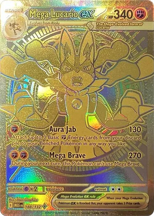 Mega Lucario ex (188/132) [Mega Evolutions: Base Set] | Tabernacle Games