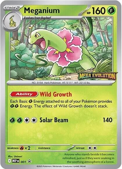 Meganium (001) [Mega Evolutions Promo] | Tabernacle Games