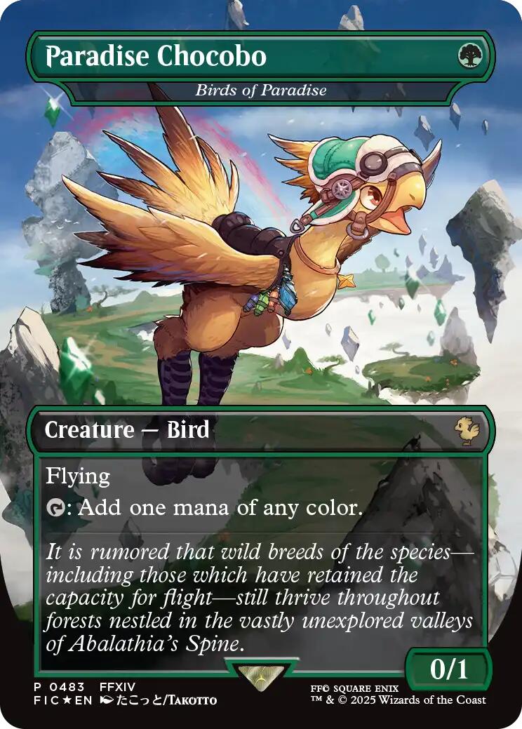 Paradise Chocobo - Birds of Paradise (Borderless) [FINAL FANTASY Commander] | Maze of Fitzroy