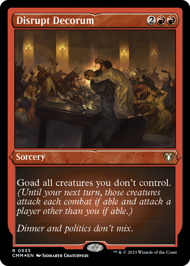 Disrupt Decorum (Foil Etched) [Commander Masters] | Tabernacle Games