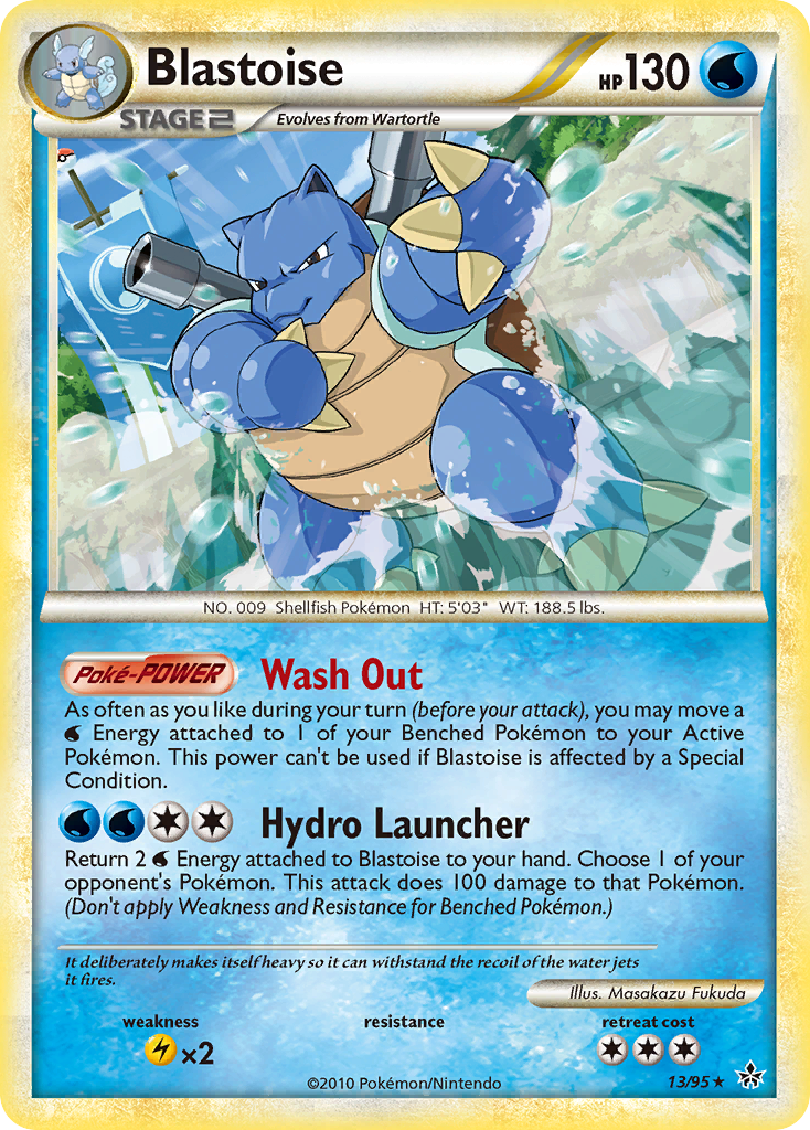 Blastoise (13/95) [HeartGold & SoulSilver: Unleashed] | Tabernacle Games