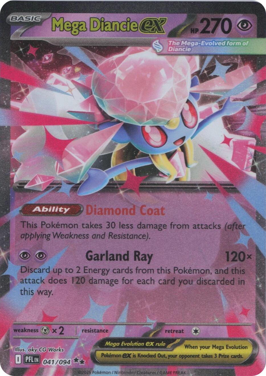 Mega Diancie ex (041/094) [Mega Evolution: Phantasmal Flames] | Tabernacle Games