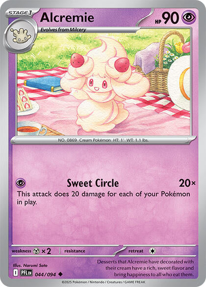 Alcremie (044/094) (Reverse Holo) [Mega Evolution: Phantasmal Flames] | Tabernacle Games