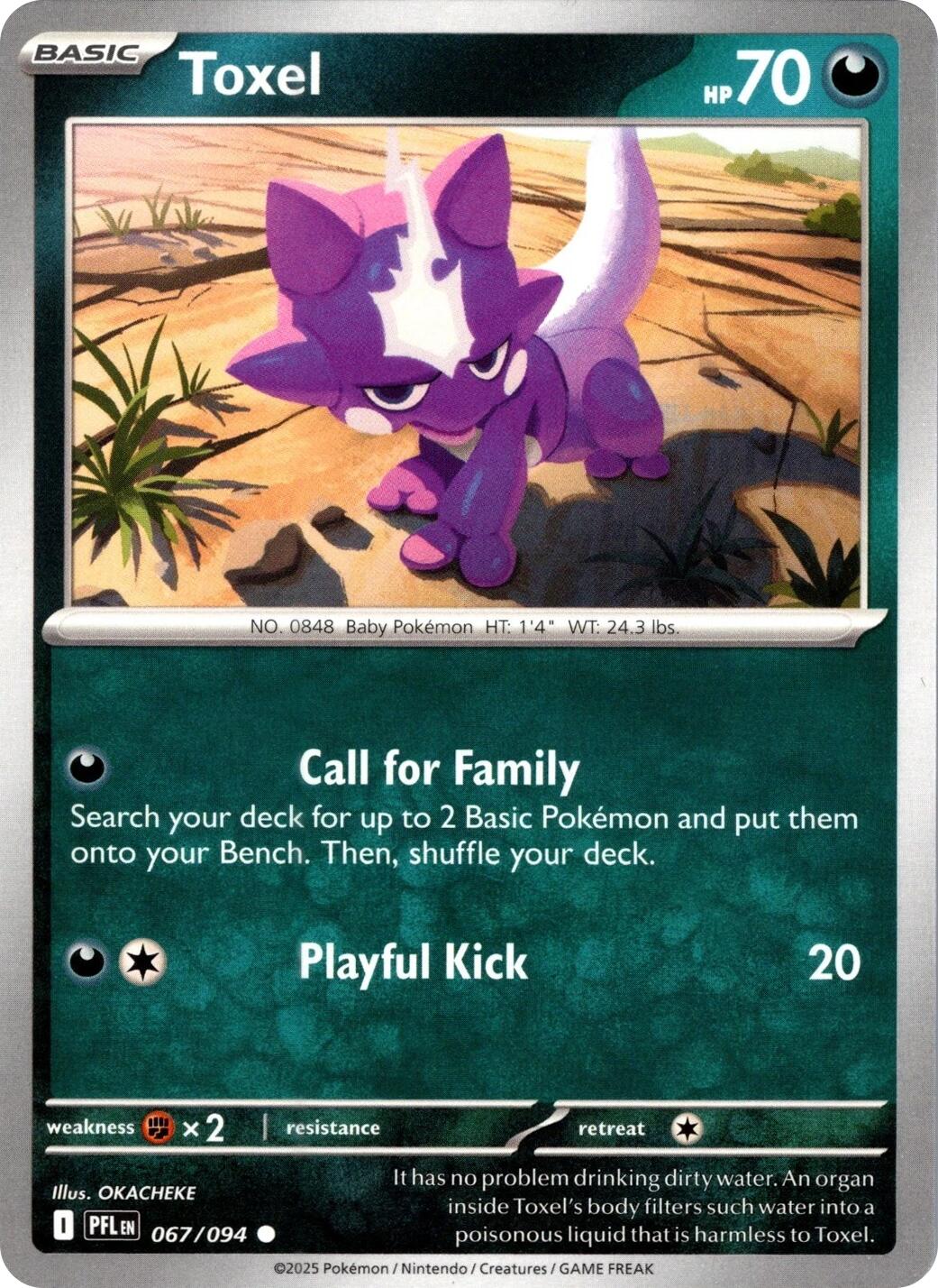 Toxel (067/094) (Reverse Holo) [Mega Evolution: Phantasmal Flames] | Tabernacle Games