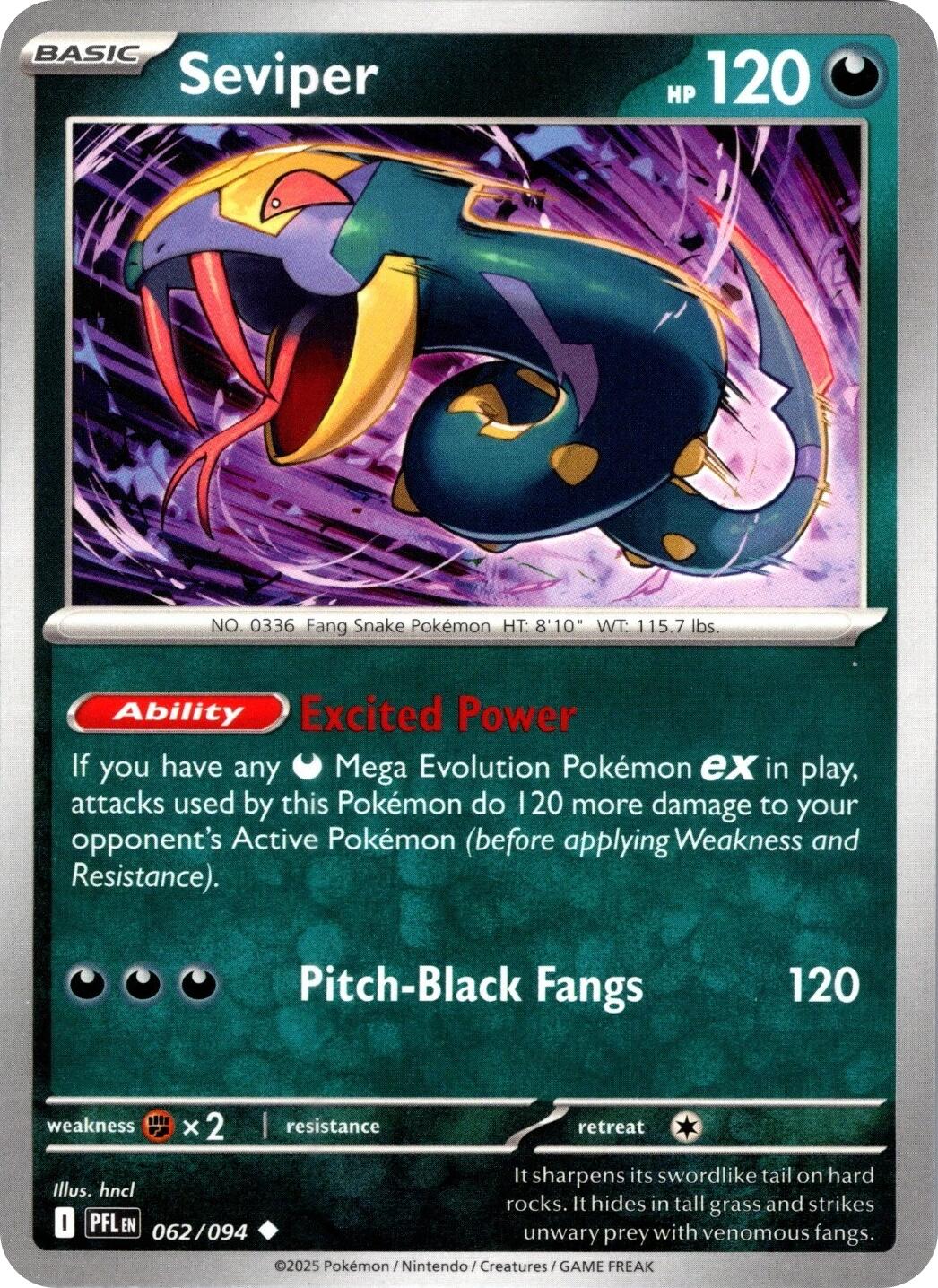 Seviper (062/094) [Mega Evolution: Phantasmal Flames] | Tabernacle Games