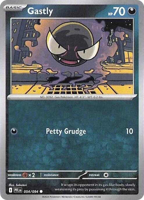 Gastly (054/094) (Reverse Holo) [Mega Evolution: Phantasmal Flames] | Tabernacle Games