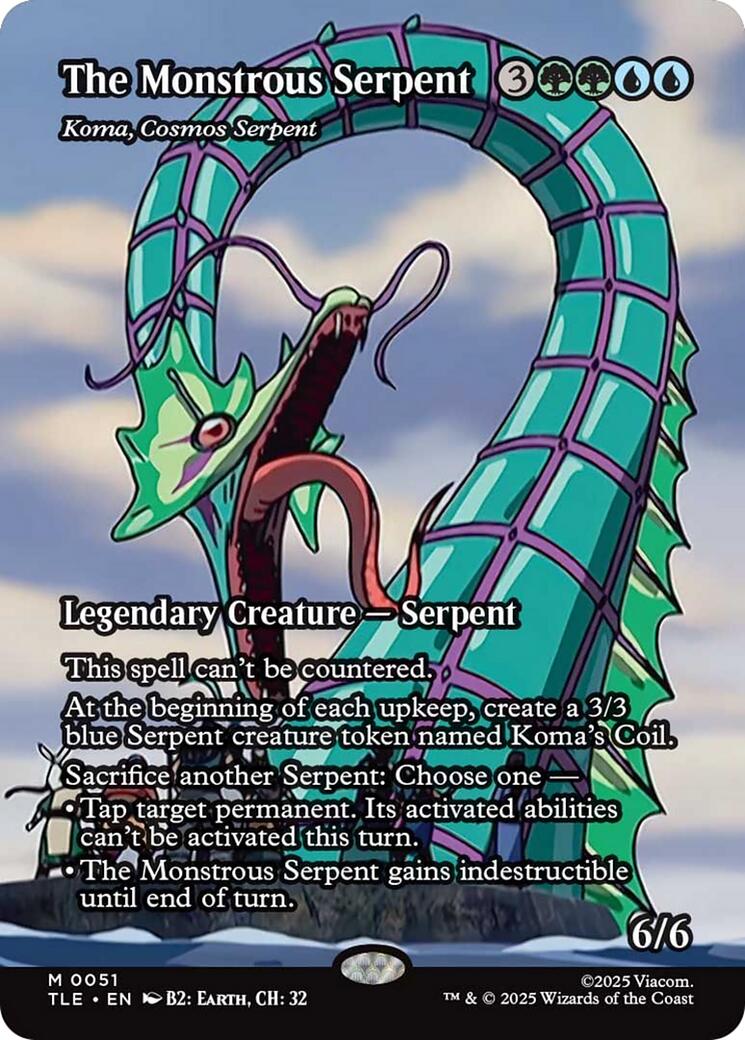 The Monstrous Serpent - Koma, Cosmos Serpent (Borderless) [Avatar: The Last Airbender: Eternal-Legal] | Tabernacle Games