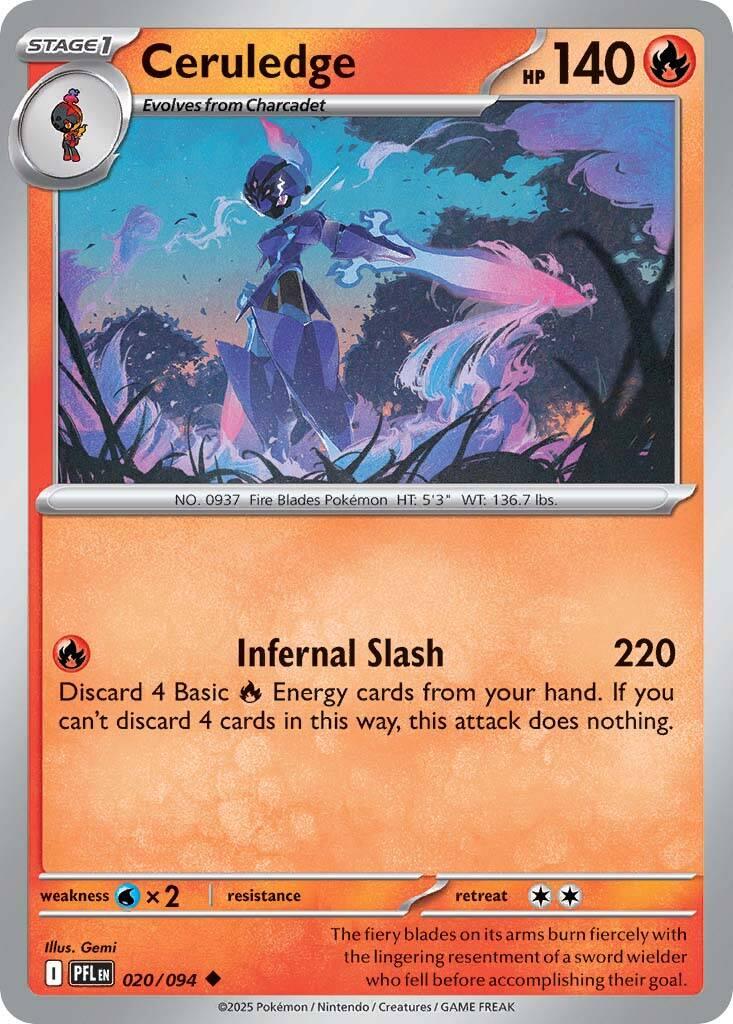Ceruledge (020/094) [Mega Evolution: Phantasmal Flames] | Tabernacle Games