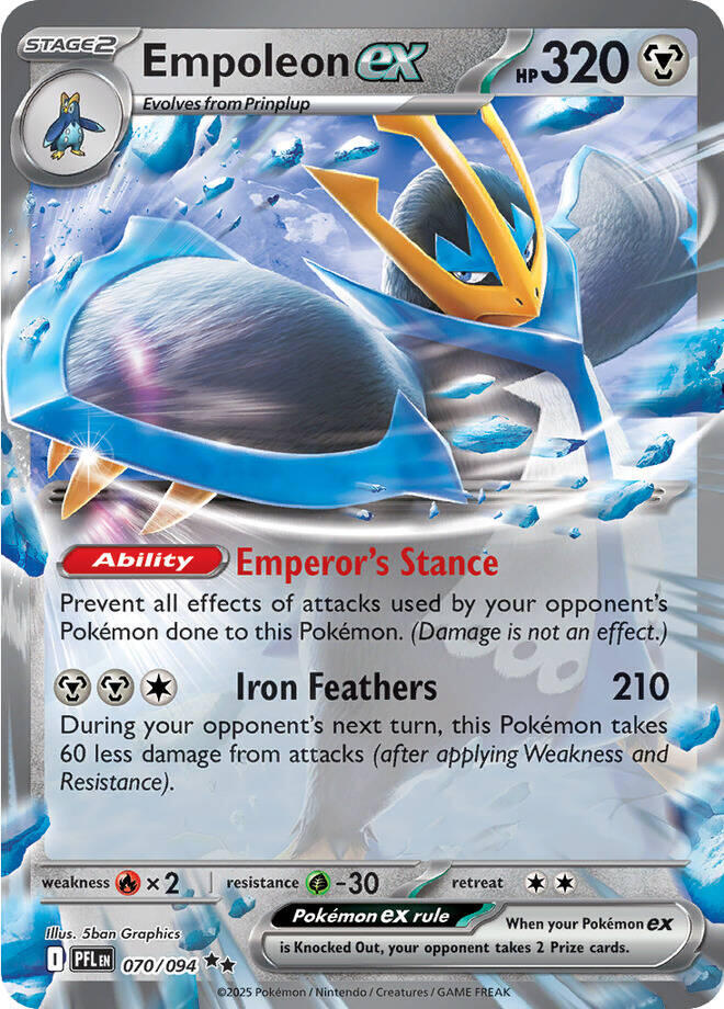 Empoleon ex (070/094) [Mega Evolution: Phantasmal Flames] | Tabernacle Games