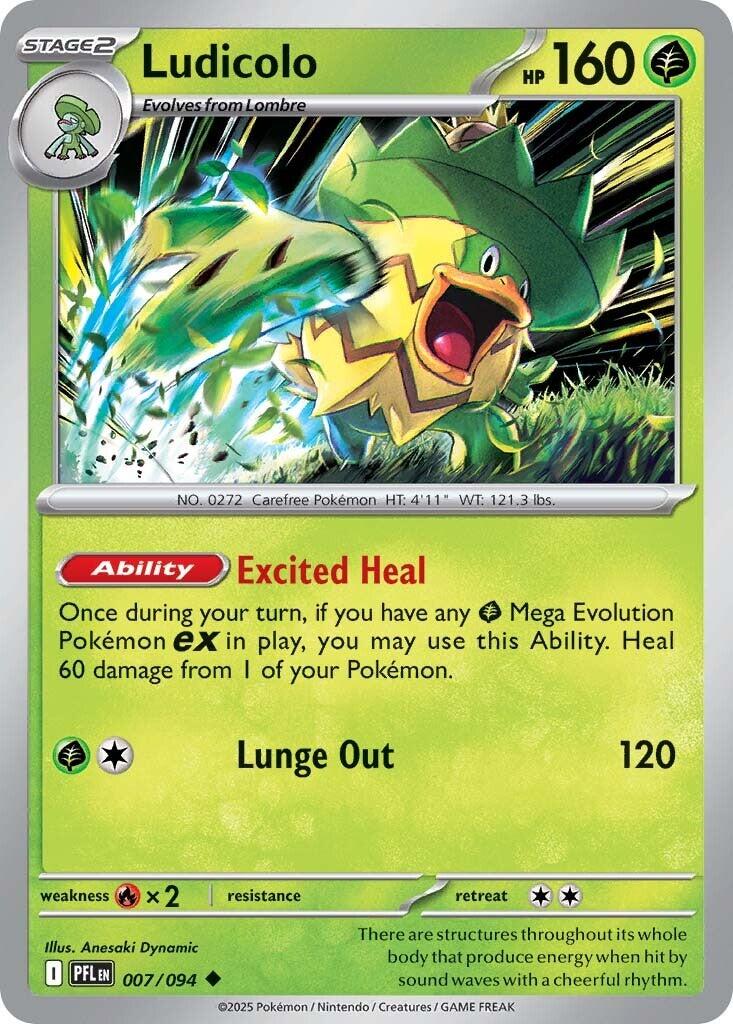 Ludicolo (007/094) [Mega Evolution: Phantasmal Flames] | Tabernacle Games