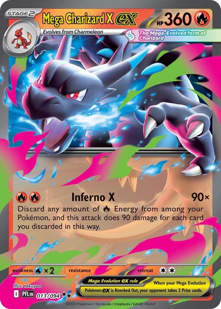 Mega Charizard X ex (013/094) [Mega Evolution: Phantasmal Flames] | Tabernacle Games