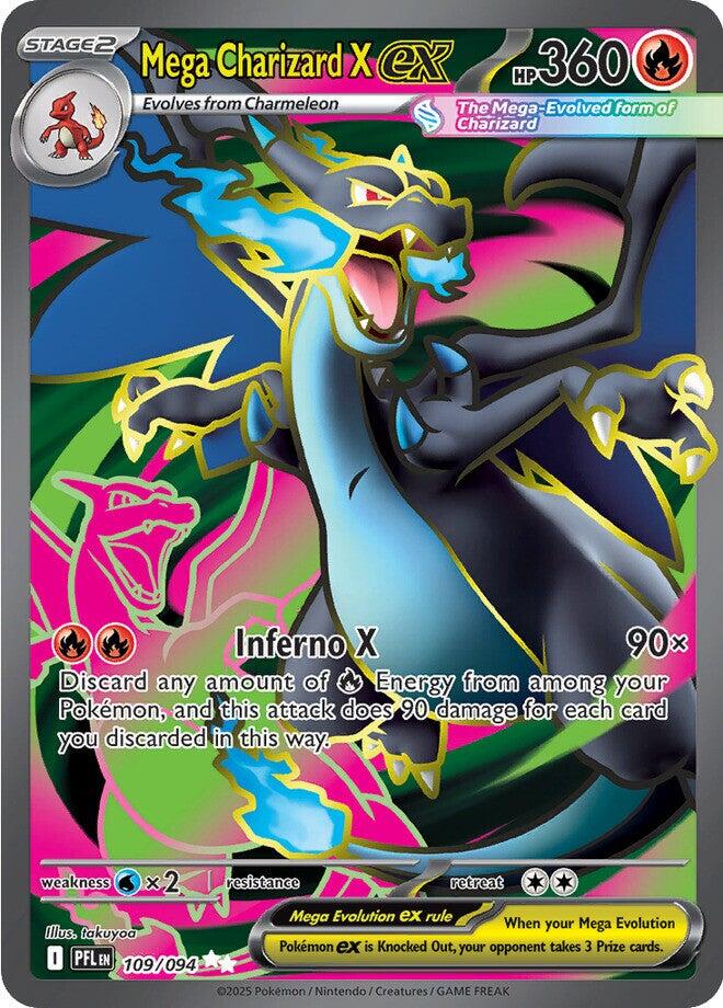 Mega Charizard X ex (109/094) [Mega Evolution: Phantasmal Flames] | Tabernacle Games