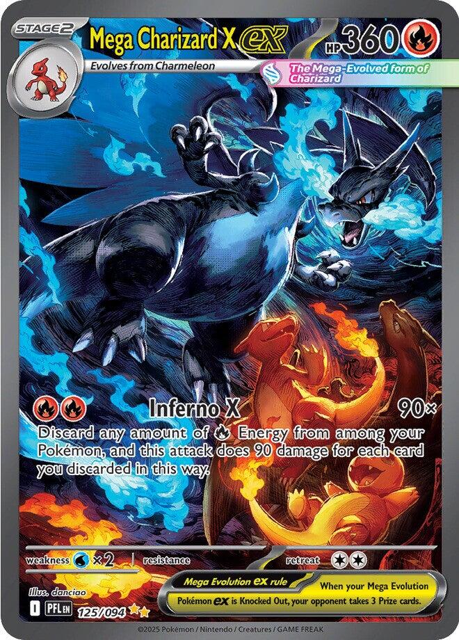 Mega Charizard X ex (125/094) [Mega Evolution: Phantasmal Flames] | Tabernacle Games