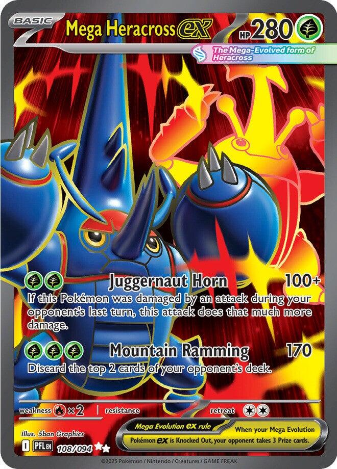 Mega Heracross ex (108/094) [Mega Evolution: Phantasmal Flames] | Tabernacle Games