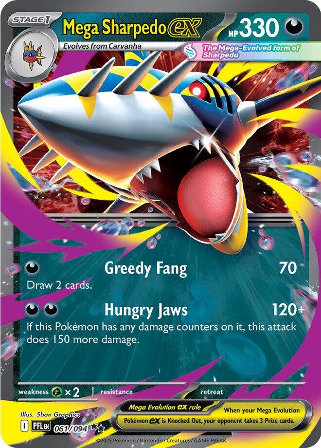 Mega Sharpedo ex (061/094) [Mega Evolution: Phantasmal Flames] | Tabernacle Games