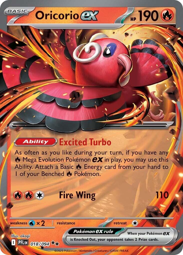Oricorio ex (018/094) [Mega Evolution: Phantasmal Flames] | Tabernacle Games