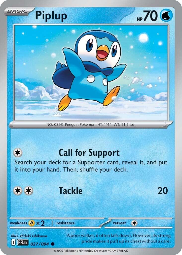 Piplup (027/094) [Mega Evolution: Phantasmal Flames] | Tabernacle Games