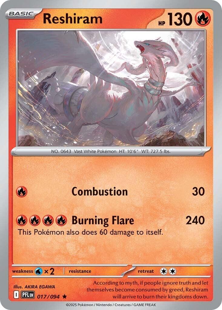 Reshiram (017/094) [Mega Evolution: Phantasmal Flames] | Tabernacle Games