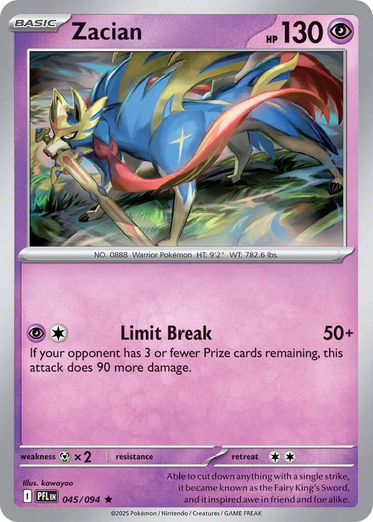 Zacian (045/094) [Mega Evolution: Phantasmal Flames] | Tabernacle Games