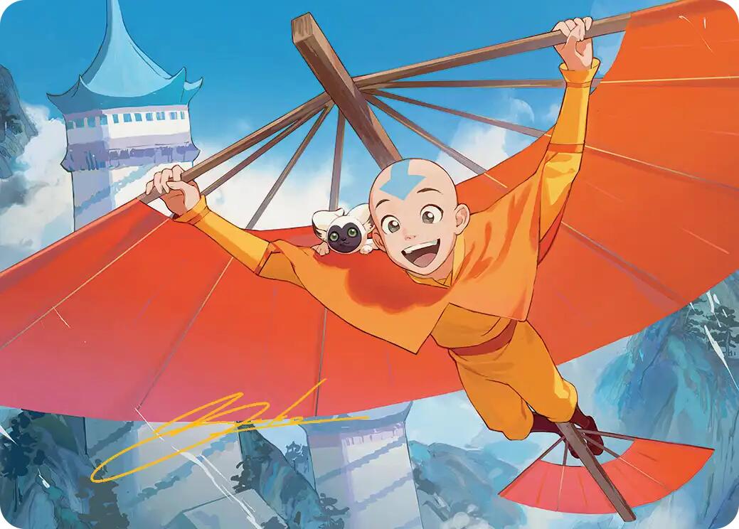 Aang, the Last Airbender Art Card (Gold-Stamped Signature) [Avatar: The Last Airbender Art Series] | Tabernacle Games