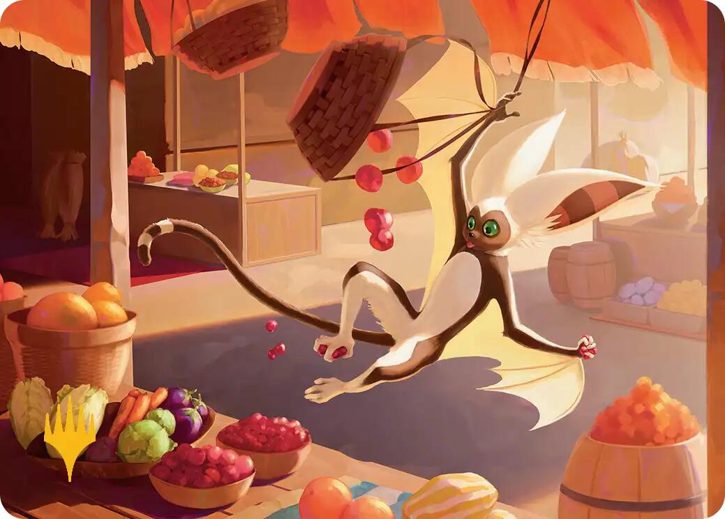 Momo, Playful Pet Art Card (Gold-Stamped Planeswalker Symbol) [Avatar: The Last Airbender Art Series] | Tabernacle Games